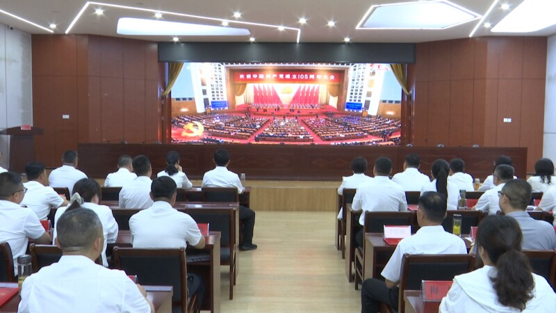 我市各界收看庆祝中国共产党成立105周年大会直播